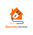 electricity repair and maintenance services vector image vector image