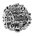feminist lettering quote vector image