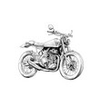 hand drawn sketch classic motorcycle vector image