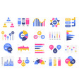 set of infographic elements data visualization vector image