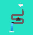 bath plumbing system sewerage scheme vector image