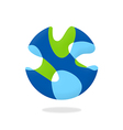 abstract 3d globe unusual business logo vector image vector image
