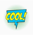 comic speech bubble with emotions - cool vector image vector image