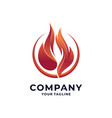 fire flame logo template icon oil gas vector image