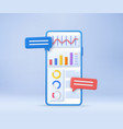 3d seo optimization stock trading vector image vector image
