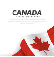 banner with waving canadian flag modern national vector image vector image