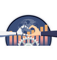 businessman and robot hands doing heart shape vector image