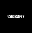 text crossfit logotype template isolated on black vector image