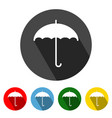 umbrella flat style icon with long shadow vector image vector image