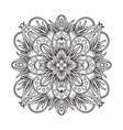 weed leaf plant mandala geometric ornament vector image