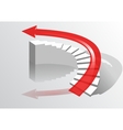 arrow on the stairs vector image vector image