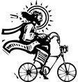 christ on a fixie vector image vector image