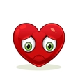 emoticon with big sad heart vector image vector image