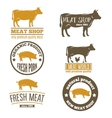 set vintage labels logo emblem templates vector image
