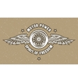 wheel and wings the spirit of freedom vector image vector image