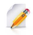 yellow pencil vector image