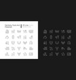 dentistry tools and materials linear icons set vector image vector image