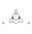moon symbol tattoo style vector image vector image