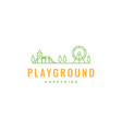 play ground yard park minimal colorful logo design vector image