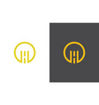 round letter h logo vector image vector image