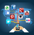 social networks vector image