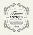 antique frame hand drawn vintage label banner vector image vector image