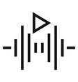 audio record line icon play sound sign vector image