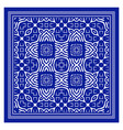 bandana shawl tablecloth fabric print silk neck vector image