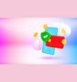 shield with credit card and guard internet vector image vector image