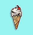 ice cream sticker design vector image vector image