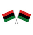kwanzaa crossed flags on white background vector image