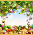 merry christmas design vector image vector image