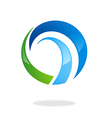 abstract business round swirl logo vector image