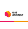 home renovation logo vector image vector image