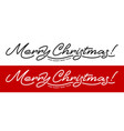 merry christmas artistic lettering line design vector image vector image