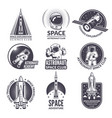 monochrome of space shuttle vector image vector image