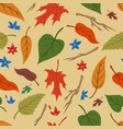 floral colorful vintage seamless pattern vector image