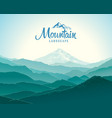 mountain landscape the silhouettes vector image