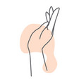 female hand elegant palm with fingers sketch vector image