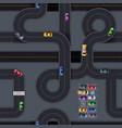 highway pattern seamless print of city roads vector image