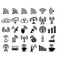 set of thirty wifi icons vector image