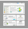website design template menu elements with icons vector image
