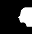 profile of a woman vector image