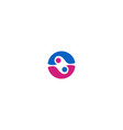 round circle abstract colored logo vector image
