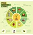 spring infographics set vector image vector image