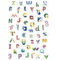 colorful alphabet letters and fonts vector image