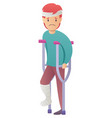injured man on white vector image vector image