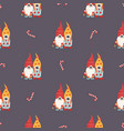 christmas seamless pattern for background vector image