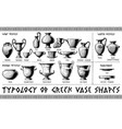 greek vessel shapes vector image