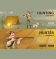 hunting horizontal banners vector image